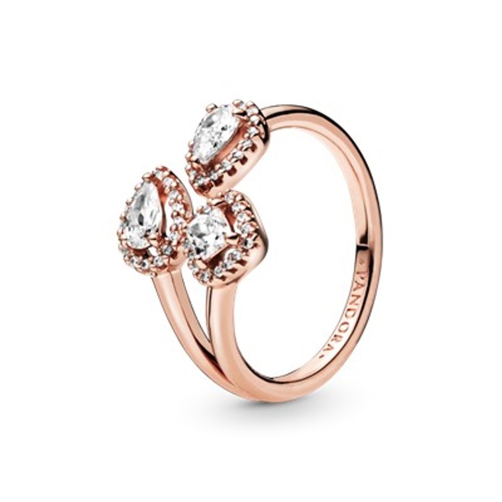 Pandora Rose Geometric Shapes Open Ring